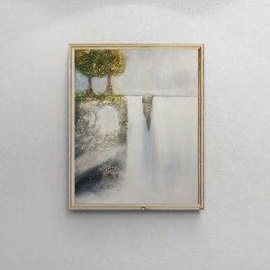 Original art - waterfalls - acrylic paint - nature